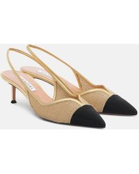 Aquazzura - Gia 50 Mesh Slingback Pumps - Lyst