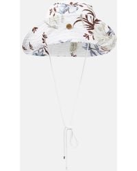 Erdem - Floral Linen-blend Bucket Hat - Lyst