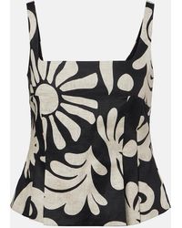 Cala De La Cruz - Rami Printed Linen Top - Lyst