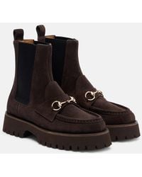 Gucci - Sylke Suede Chelsea Boots - Lyst
