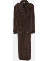 The Mannei - Rutul Oversized Faux Fur-trimmed Coat - Lyst