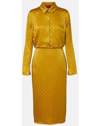 Gucci - Gg Jacquard Shirt Dress - Lyst