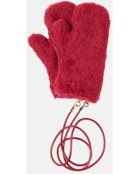 Max Mara - Ombrato Wool And Silk Teddy Mittens - Lyst