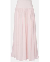 Posse - Solene High-Rise Mesh Maxi Skirt - Lyst