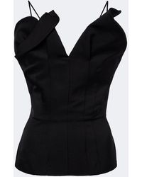 Magda Butrym - Cotton And Silk Top - Lyst