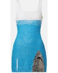 STAUD - Le Sable Beaded Minidress - Lyst