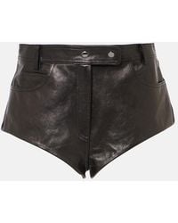 Magda Butrym - High-Rise Leather Shorts - Lyst