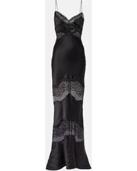Rebecca Vallance - Larisa Lace-trimmed Silk Gown - Lyst
