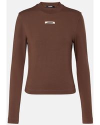 Jacquemus - Top De Jesey En Mezcla De Algodon Con Logo - Lyst