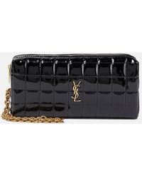 Saint Laurent - Cassandre Matelasse Pouch With Strap - Lyst