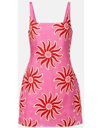 Cala De La Cruz - Printed Linen Minidress - Lyst