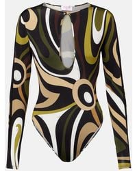 PUCCI - Body Marmo De Saten Estampado - Lyst