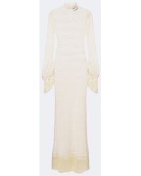 ‎Taller Marmo - New Mexico Fringed Cotton Maxi Dress - Lyst