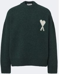 Ami Paris - Ami De Cour Alpaca And Wool-Blend Sweater - Lyst