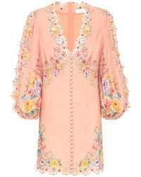 Zimmermann Miniabito in lino e cotone - Rosa
