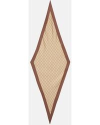 Gucci - Gg Printed Silk Twill Scarf - Lyst