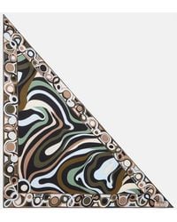 PUCCI - Marmo Silk Twill Scarf - Lyst