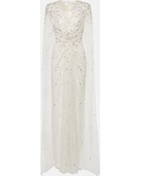 Jenny Packham - Bridal Sweet Wonder Sequined Caped Gown - Lyst