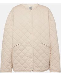 Totême - Quilted Single-breasted Cotton Jacket - Lyst