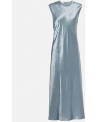Vince - Satin Midi Dress - Lyst