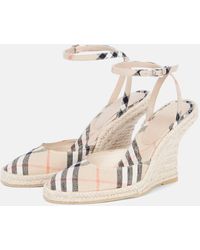 Burberry - Lf Mews 90 Espadrille Wedges - Lyst