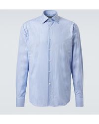 Canali - Striped Cotton Poplin Shirt - Lyst