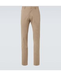 ZEGNA - Cotton-Blend Slim Pants - Lyst