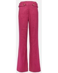 Veronica Beard - Sunny Linen-Blend Twill Flared Pants - Lyst