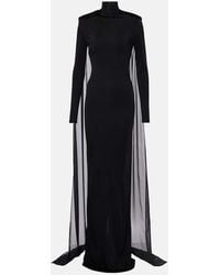 The New Arrivals Ilkyaz Ozel - Xanthe Jersey Tulle Gown - Lyst