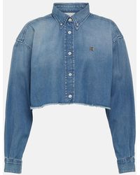 Givenchy - Cropped-Jeanshemd 4G - Lyst