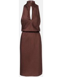 Posse - Phoebe Polka-Dot Halterneck Midi Dress - Lyst