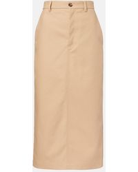 Wardrobe NYC - High-Rise Cotton Midi Skirt - Lyst