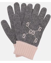 Gucci - Gg Cashmere Jacquard Gloves - Lyst