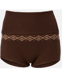 Magda Butrym - Jacquard Wool Shorts - Lyst