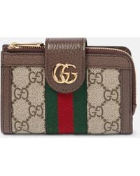 Gucci - Ophidia Leather-trimmed Card Case - Lyst