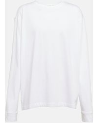 The Row - Ciles Long-Sleeved Cotton Top - Lyst