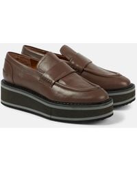 Robert Clergerie - Bahati Leather Platform Loafers - Lyst