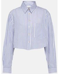 Isabel Marant - Eliora Striped Cropped Cotton Shirt - Lyst