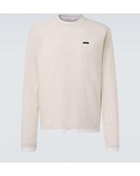 Prada - Layered Cotton Jersey T-Shirt - Lyst