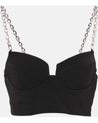 Jonathan Simkhai - Top Cropped Trina Con Decorazioni - Lyst