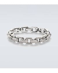 David Yurman - 925 Sterling Chain Bracelet With Diamonds - Lyst
