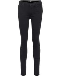 7 For All Mankind - Slim Illusion High-Rise Skinny Jeans - Lyst
