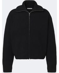 Studio Nicholson - Sandos Ribbed-Knit Wool Zip-Up Sweater - Lyst