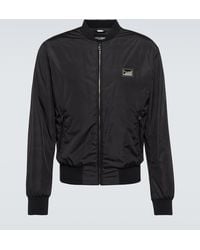 Dolce & Gabbana - Nylon Jacket With Logo Plaque - Lyst