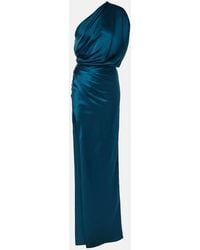 The Sei - Draped One-Shoulder Silk Satin Gown - Lyst