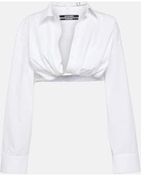 Jacquemus - La Chemise Bahia Cotton-Blend Cropped Top - Lyst