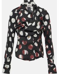 Vivienne Westwood - Gathered Cotton Poplin Shirt - Lyst