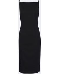 Gucci - Vestido Midi De Lana - Lyst