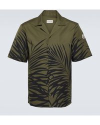 Moncler - Printed Cotton Poplin Shirt - Lyst