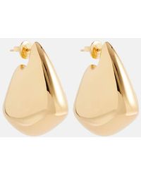 Bottega Veneta - Pendientes Fin Small De Plata De Ley Banados En Oro De 18 Ct - Lyst